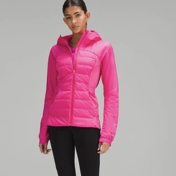 Lululemon down for it all jacket color sonic pink Size 8 NWT - Picture 1 of 16